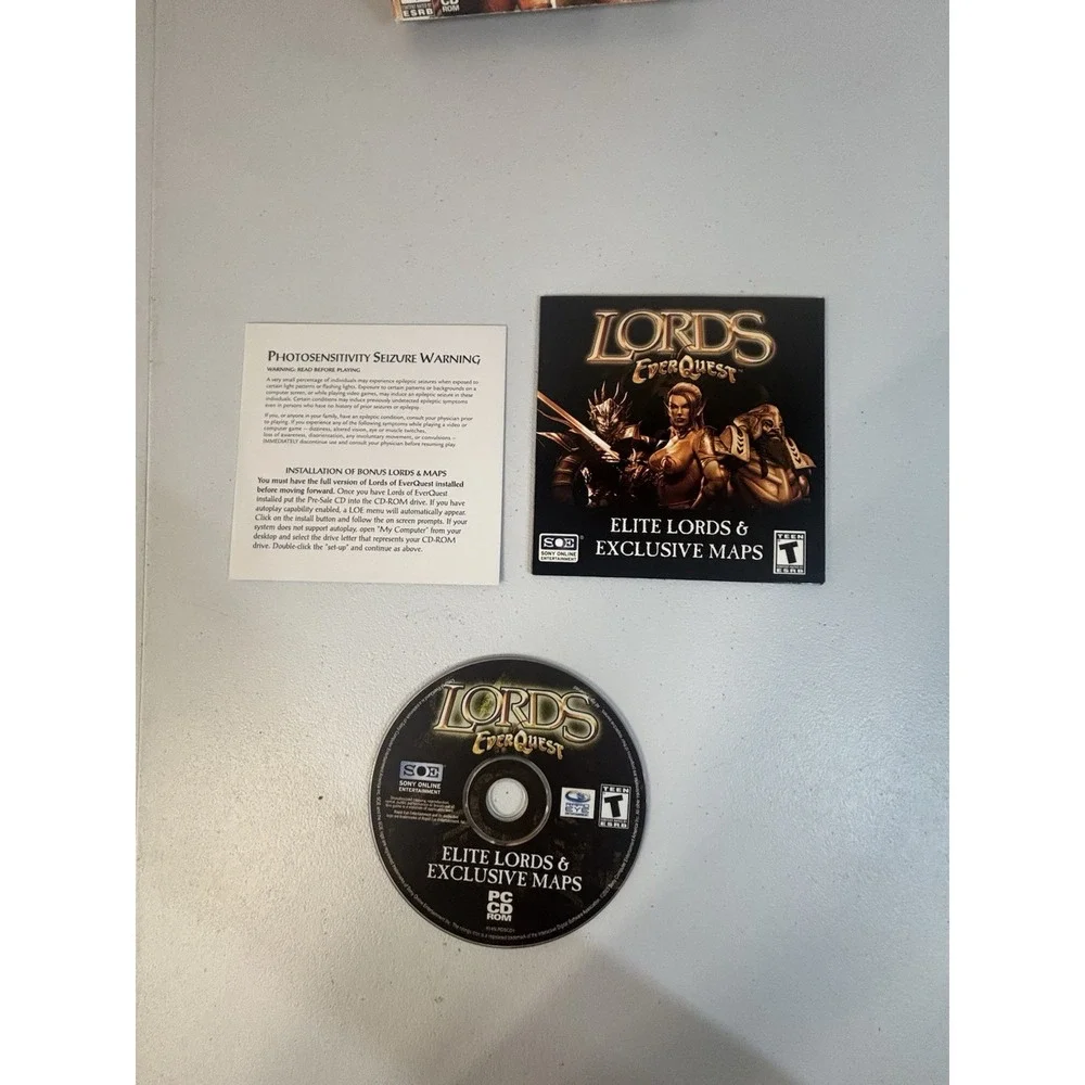 Lords of EverQuest (PC 2003) Small Box PC GAME Great Condition. Complete/Poster